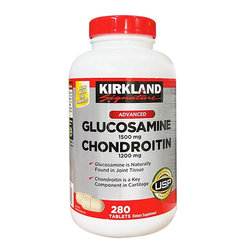 Thực phẩm chức năng Kirkland Viên uống bổ sung Glucosamine 1500mg & Chondroitin 1200mg (220 Viên)