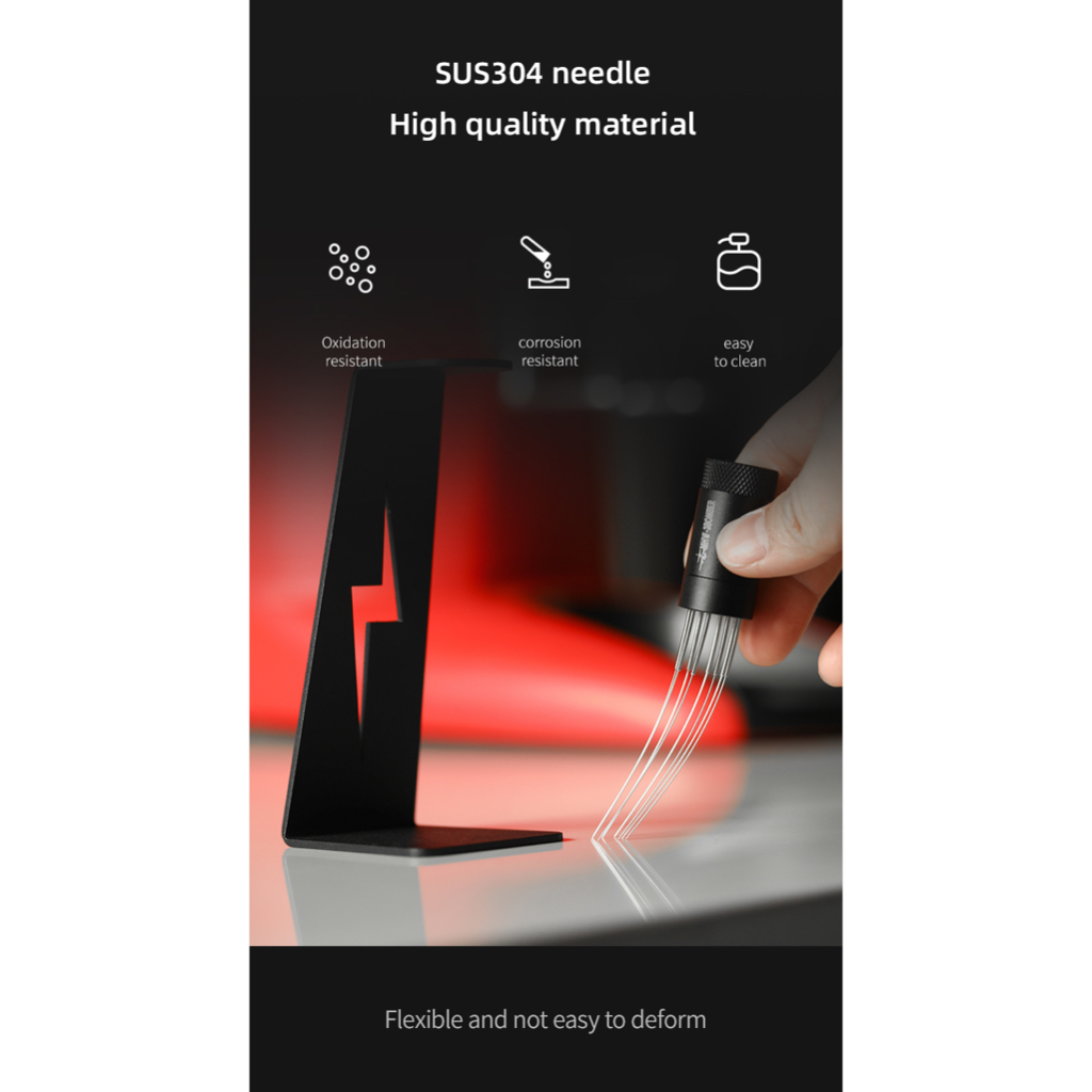 Dụng Cụ Đánh Tơi Bột Cà Phê WTD 2.0 Bằng Sắt Không Gỉ TẶNG KÈM 4 Kim Thay Thế MHW-3BOMBER | LIGHTNING DISTRIBUTOR