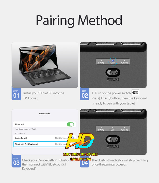 Bao Da Kèm bàn Phím Cho SamSung Tab S7, S7 FE, S7 Plus, Tab S8, S8 Plus, S8 Ultra, Tab S6 Lite , S6 Lite 2022 Chính Hãng Dux Ducis Bàn Phím Kết Nối Bluetooth và Có Di Chuột TrackPad - Hàng Chính Hãng