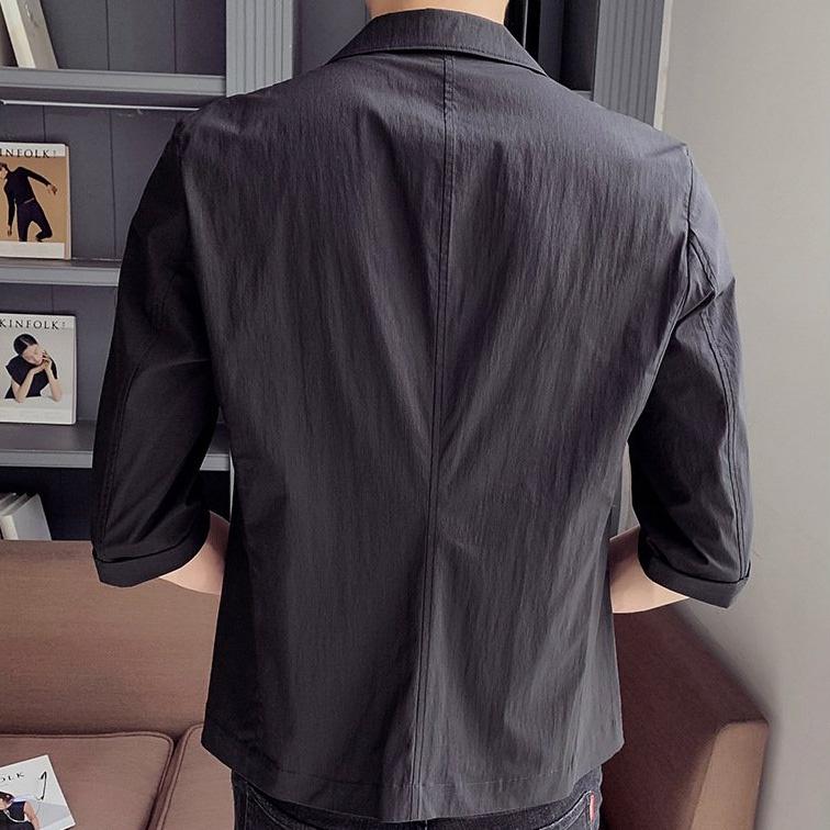 Áo khoác nam thiết kế cổ vest cao cấp và sang trọng, trẻ trung cá tính, áo dày dặn thoáng mát - T8