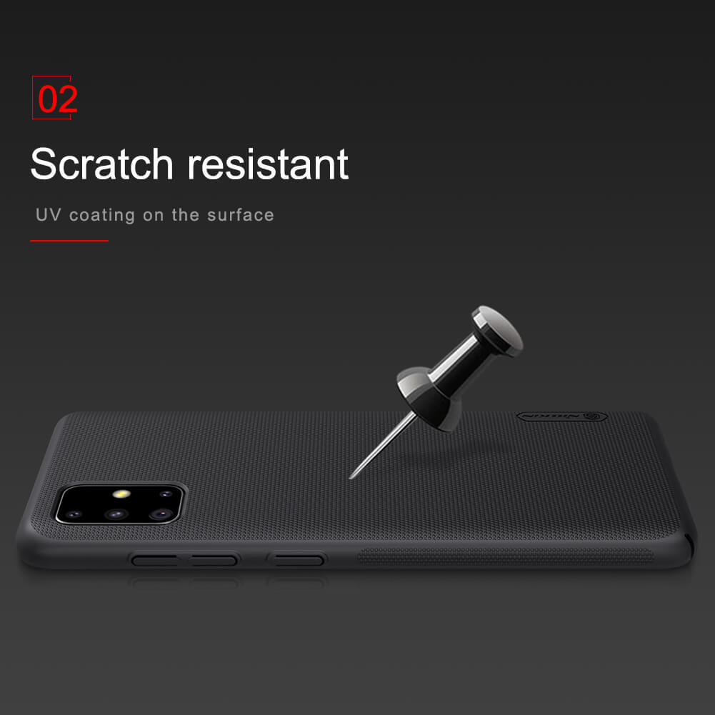 Ốp Lưng Sần chống sốc cho Samsung Galaxy A51 hiệu Nillkin Super Frosted Shield - Hàng Chính Hãng