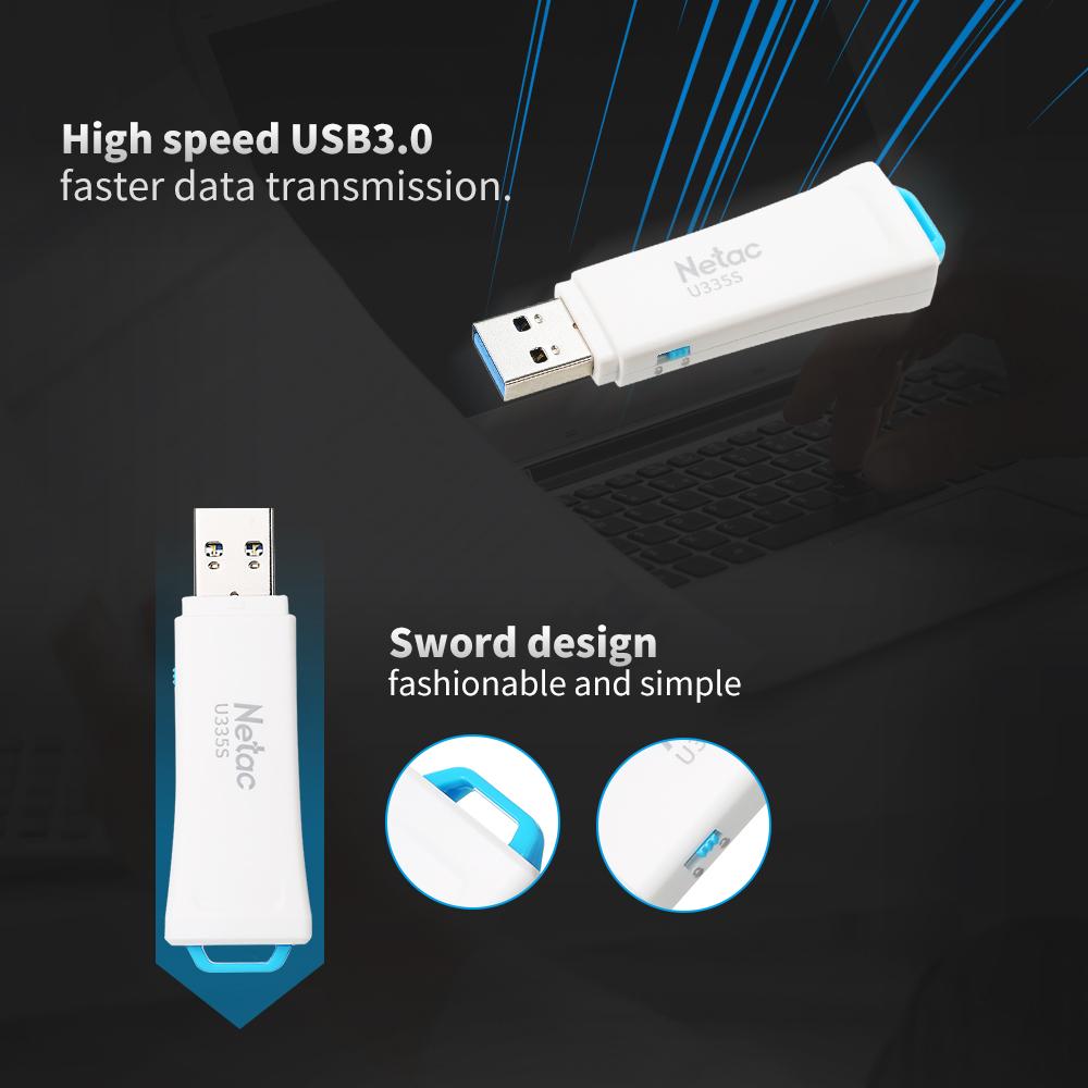  Đầu USB 3.0 Flash Drive U335S loại Netac Write Protect 