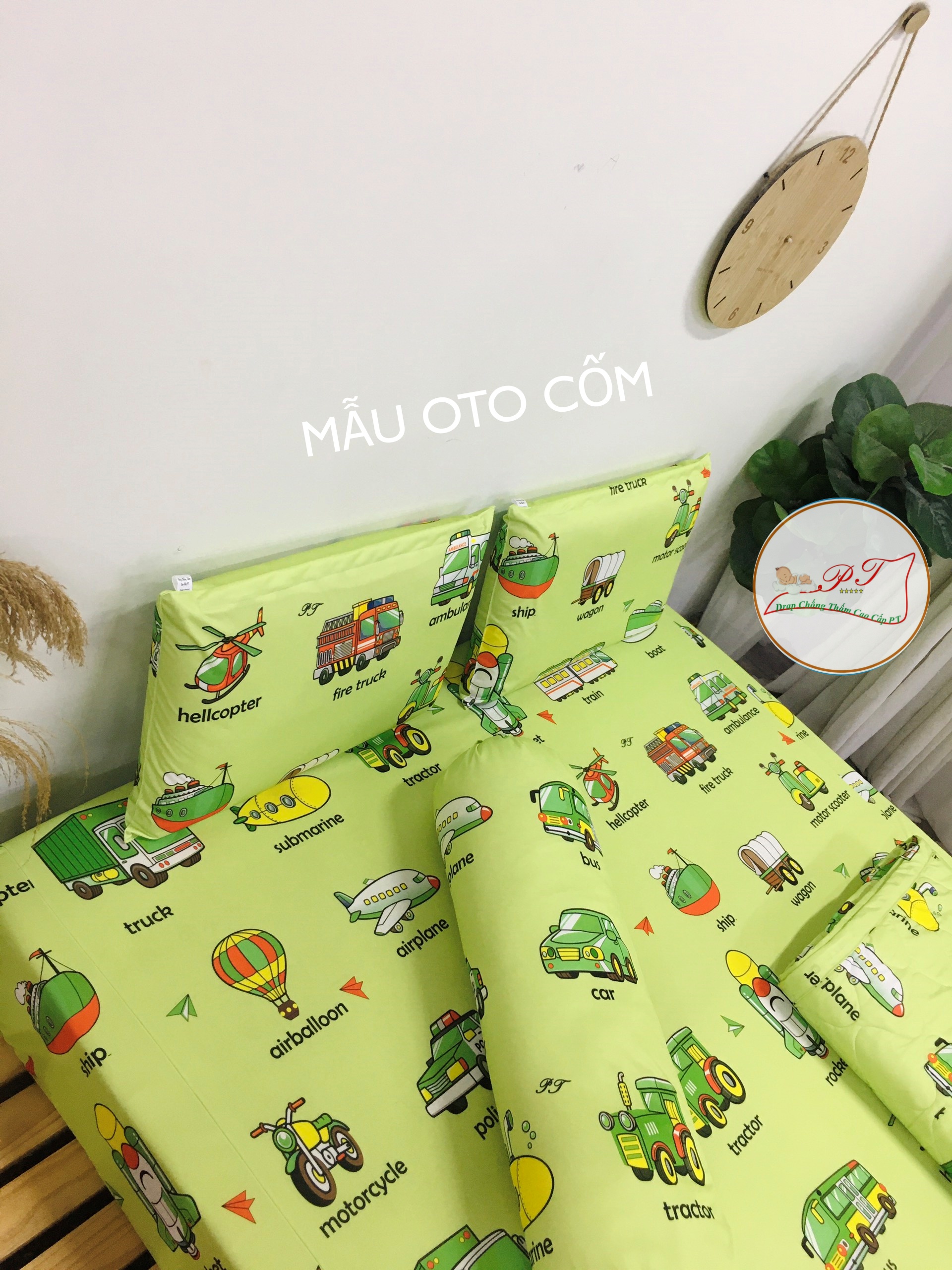 [Mẫu mới về] Drap Chống Thấm PT Họa Tiết Oto Cốm