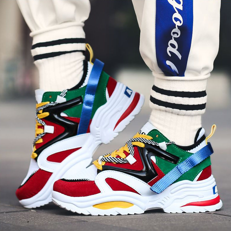 Giày sneaker hàn quốc, thể thao nam trắng, giày nam đen trắng trẻ trung BELIFA STORE mã CLR