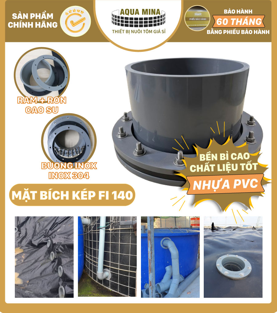 Mặt bích nhựa Fi 140mm