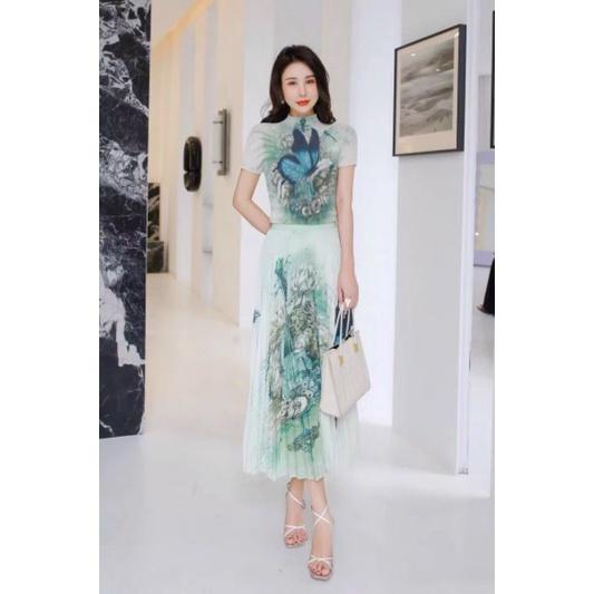 SÉT BỘ ÁO + CHÂN VÁY DẬP LY