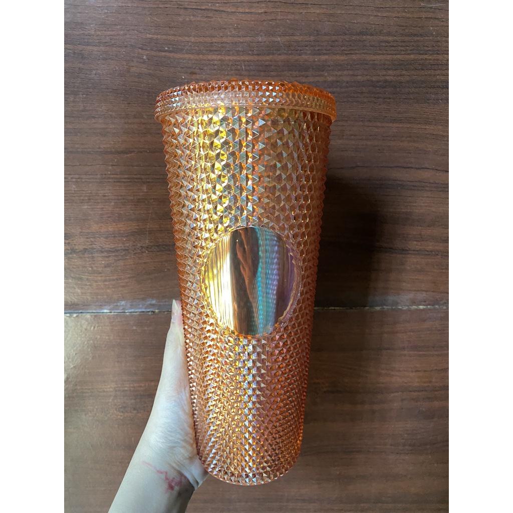 Xả kho ly đính đá kim cương lấp lánh 2 lớp Cách Nhiệt Cao Cấp dung tích 700ml Kèm Ống Hút - Rockcow