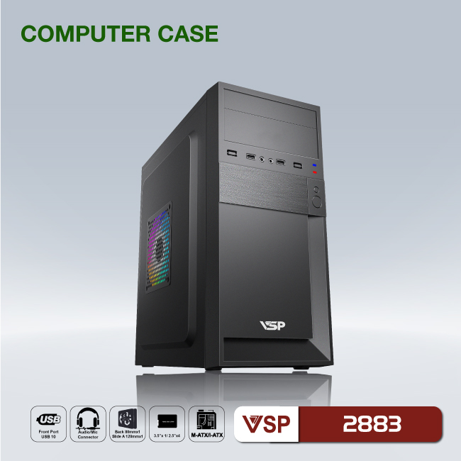 Vỏ Case máy tính VSP 2883 - Hàng chính hãng