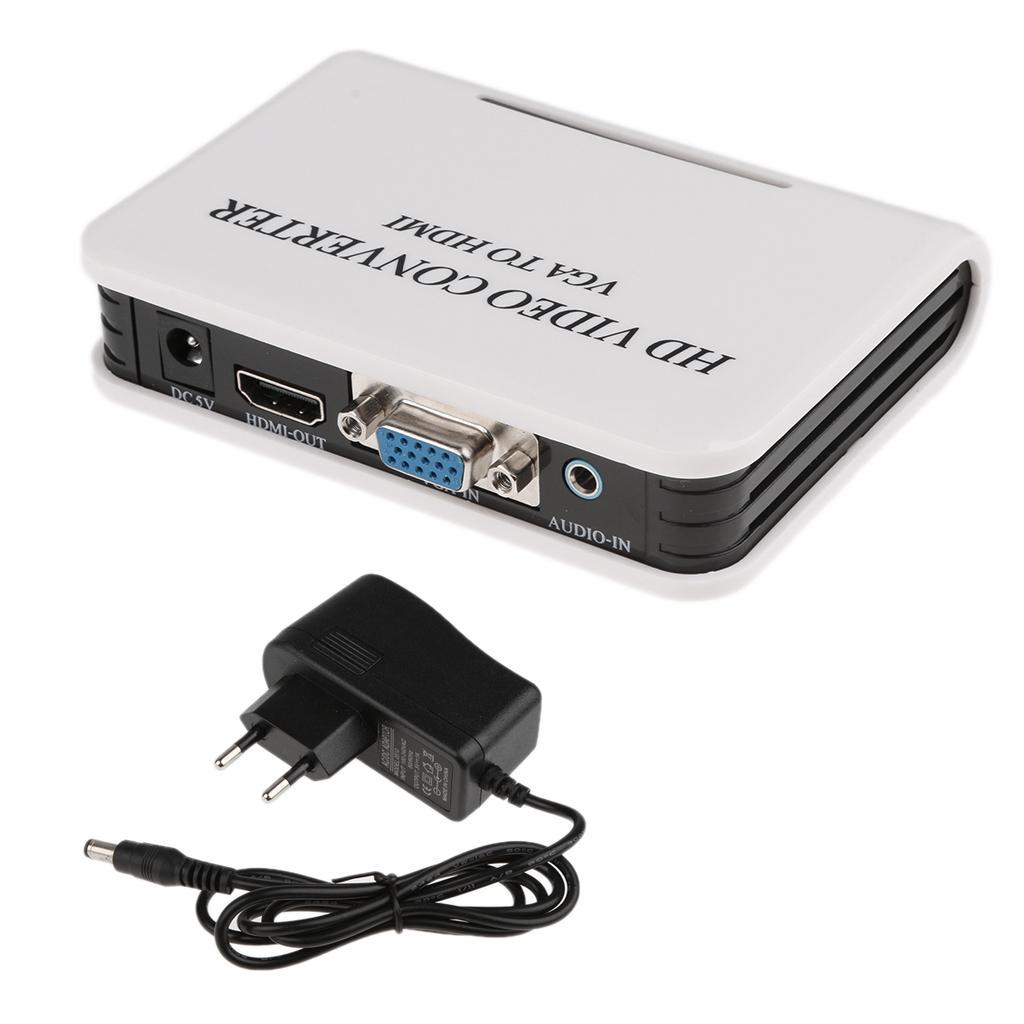 VGA to HDMI 1080P Full HD HDTV Video Converter Adapter Box for Laptop HDTV