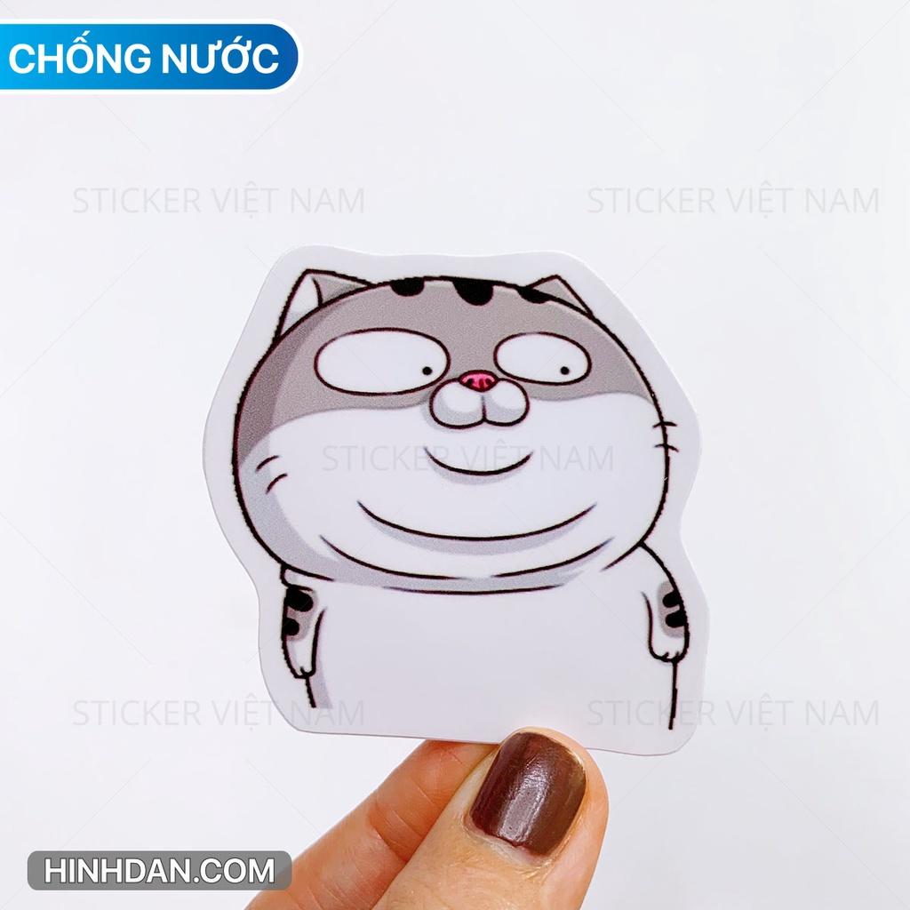 Sticker in hình Mèo Ami Ngộ Nghĩnh - Dán Trang Trí - Chất Liệu PVC Cán Màng Chất Lượng Cao Chống Nước, Chống Nắng, Không Bong Tróc Phai Màu