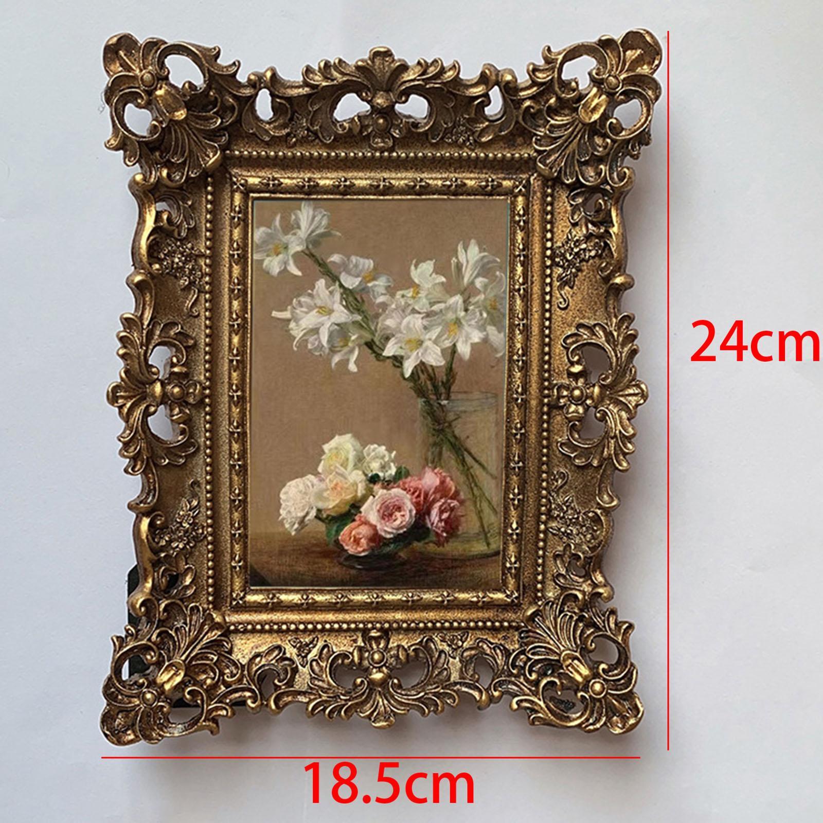 Vintage Style Resin Photo Frame Picture Display Holder Embossed Frame