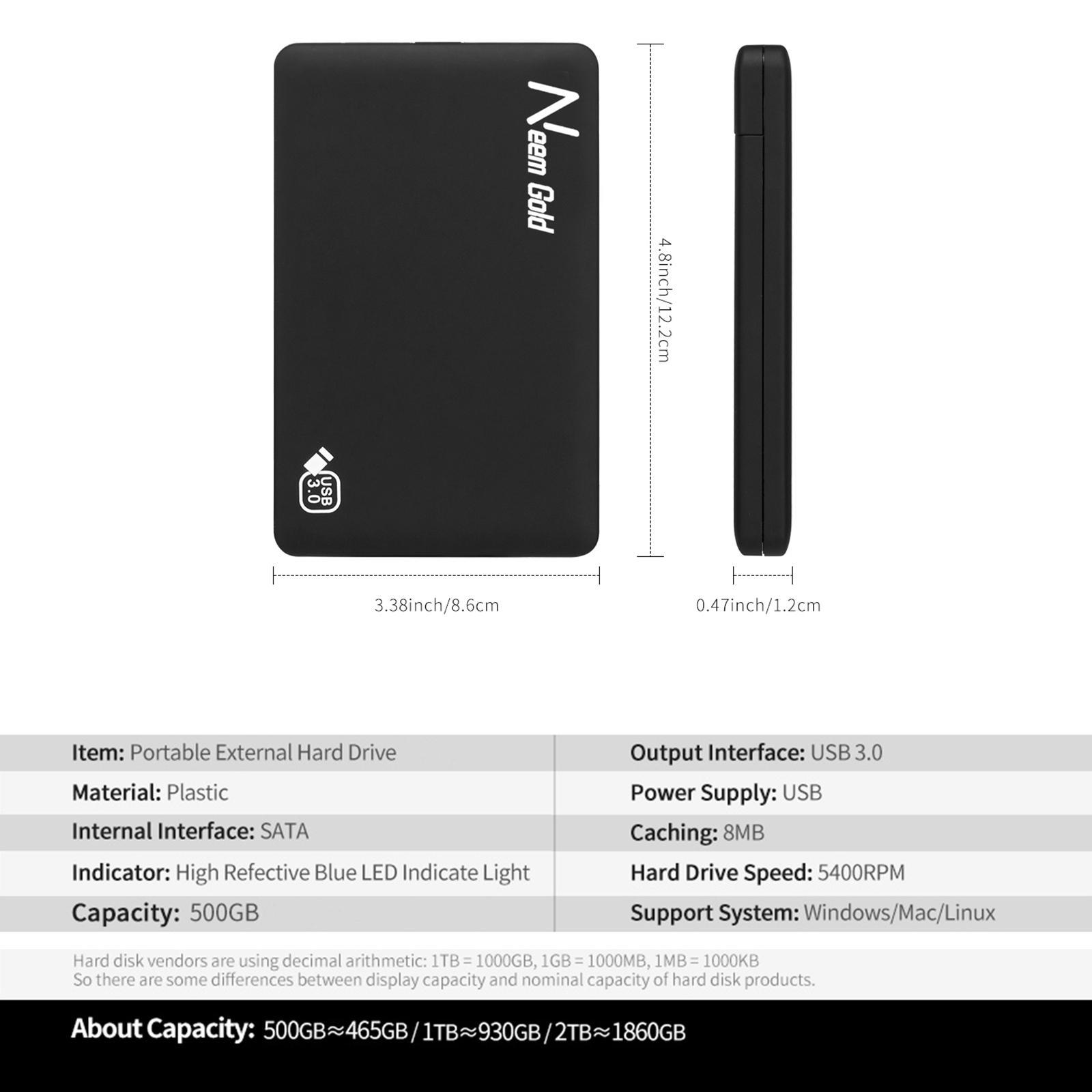 High Speed External Portable USB HDD for Laptops