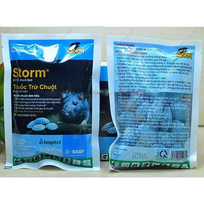 100 viên Thuốc diệt chuột thế hệ mới Storm (kẹo chuột tác dụng mạnh)