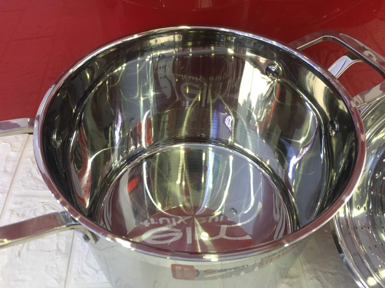 Bộ nồi xửng hấp Inox 304 Elmich EL3361 26cm nắp kính dùng bếp từ - Hàng chính hãng