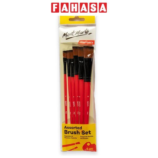 Bộ 6 Cọ Vẽ Assorted Brush - Mont Marte BMHS0064