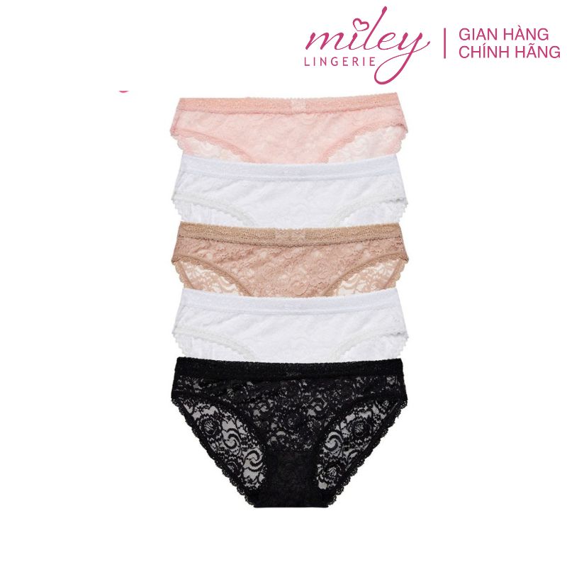 Combo 5 Quần Lót Nữ Ren Hoa Miley Lingerie Lily Flower FLS03