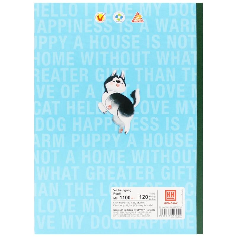 Vở Kẻ Ngang 120 Trang 58gsm Pupil Funny Pet - Hồng Hà 1100 (Mẫu Màu Giao Ngẫu Nhiên)