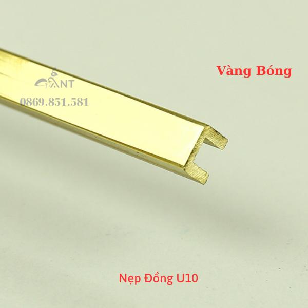 Nẹp Đồng U10 đủ màu, nẹp đồng chữ u, Nẹp đồng chống trơn, giá 1m
