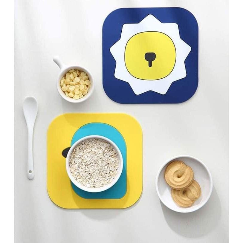 Tấm lót nồi lót cốc silicon hoạt hình siêu cute