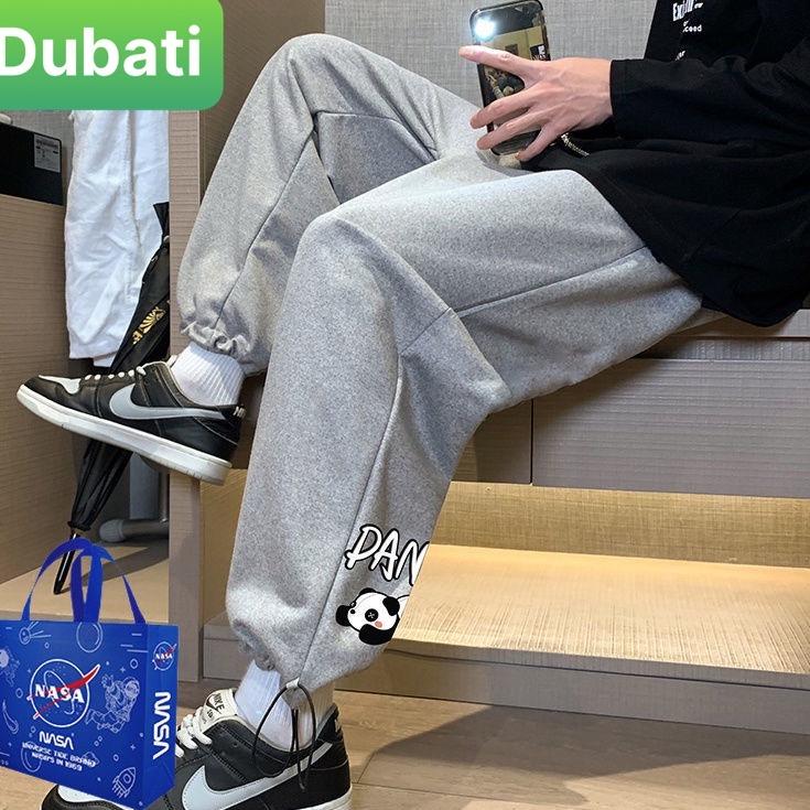 QUẦN JOGGER NAM NỮ UNISEX CHẤT NỈ DÀY DA CÁ ỐNG SUÔNG RỘNG IN HÌNH GẤU TRÚC PANDA RÚT DÂY PHONG CÁCH CAO CẤP MỚI - DUBAT