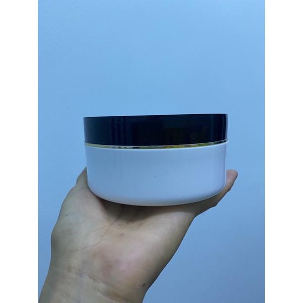 Hủ đựng kem body 250g thân trắng nắp đen