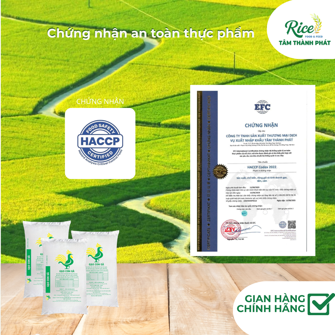 25KG GẠO THƠM MỘC CAO CẤP - HIỆU CON GÀ