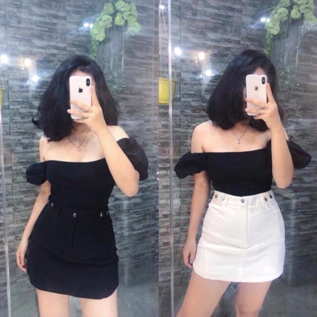 Quần Short giả váy kaki thô