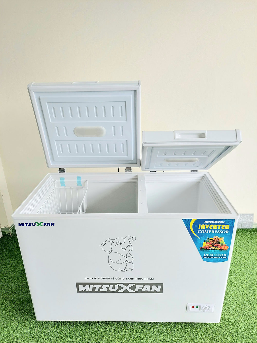 Tủ Đông+Mát MITSUXFAN MITSUXFAN MF2-400WWE2 Inverter 450 Lít, 02 Ngăn Cao Cấp, Tiêu Chuẩn Châu Âu - Hàng Chính Hãng