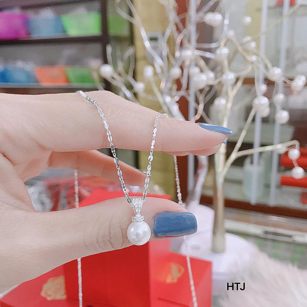 Dây chuyền nữ bạc Ý mặt hạt trai MS115d