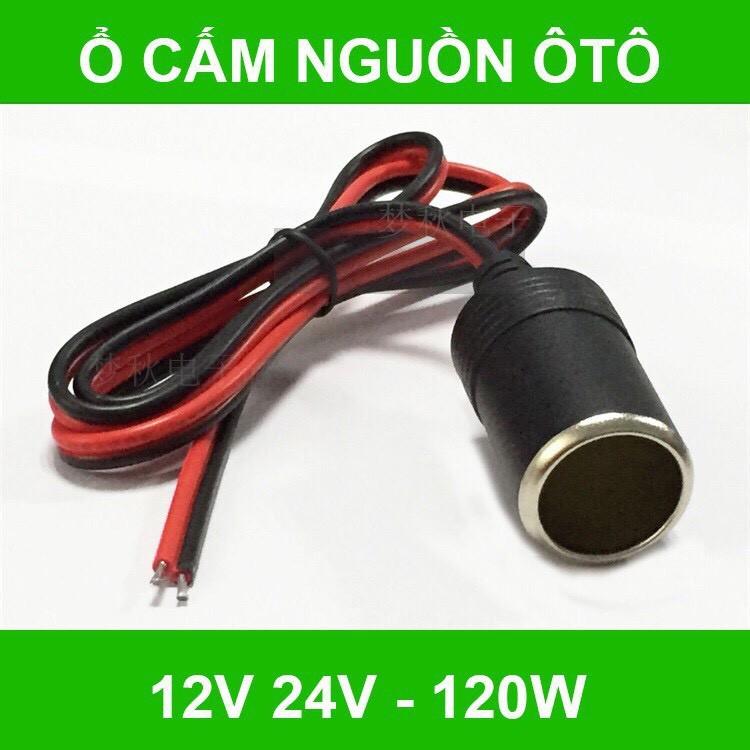 Ổ cắm tẩu sạc đầu cái trên Oto ổ thêm tẩu cho camera hành trình 12V-24V 10A