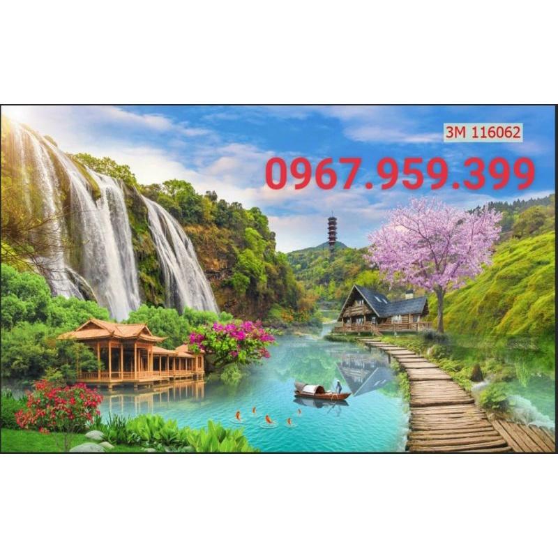 Tranh dán tường 3D tranh sơn thủy