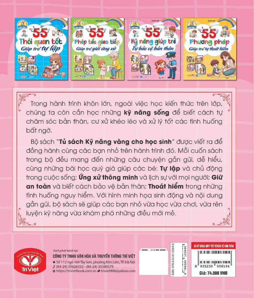 Sách - Tủ Sách Kỹ Năng Vàng Cho Học Sinh - 55 Phép Tắc Giao Tiếp Giúp Trẻ Giỏi Ứng Xử