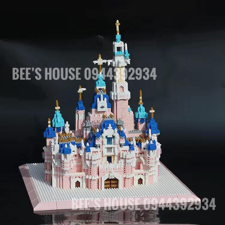 ĐỒ CHƠI XẾP HÌNH LẮP RÁP MINI BLOCK MÔ HÌNH KIẾN TRÚC LÂU ĐÀI CÔNG CHÚA LỘNG LẪY BÉ GÁI