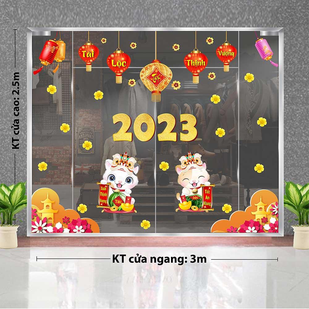 DECAL TRANG TRÍ TẾT 2023 COMBO SỐ 53