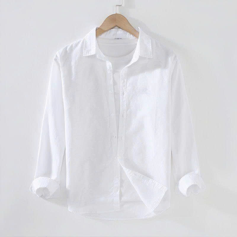 Áo Sơ Mi Nam Đũi Linen Dài Tay Phong Cách Hàn Quốc Unisex