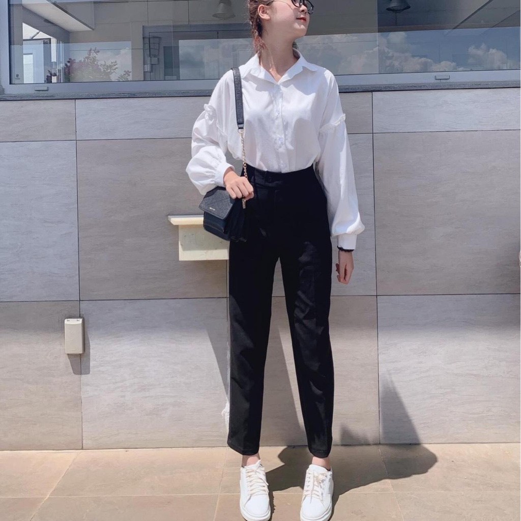 Quần baggy tuyết mưa gấu bằng mở khuy cho nữ