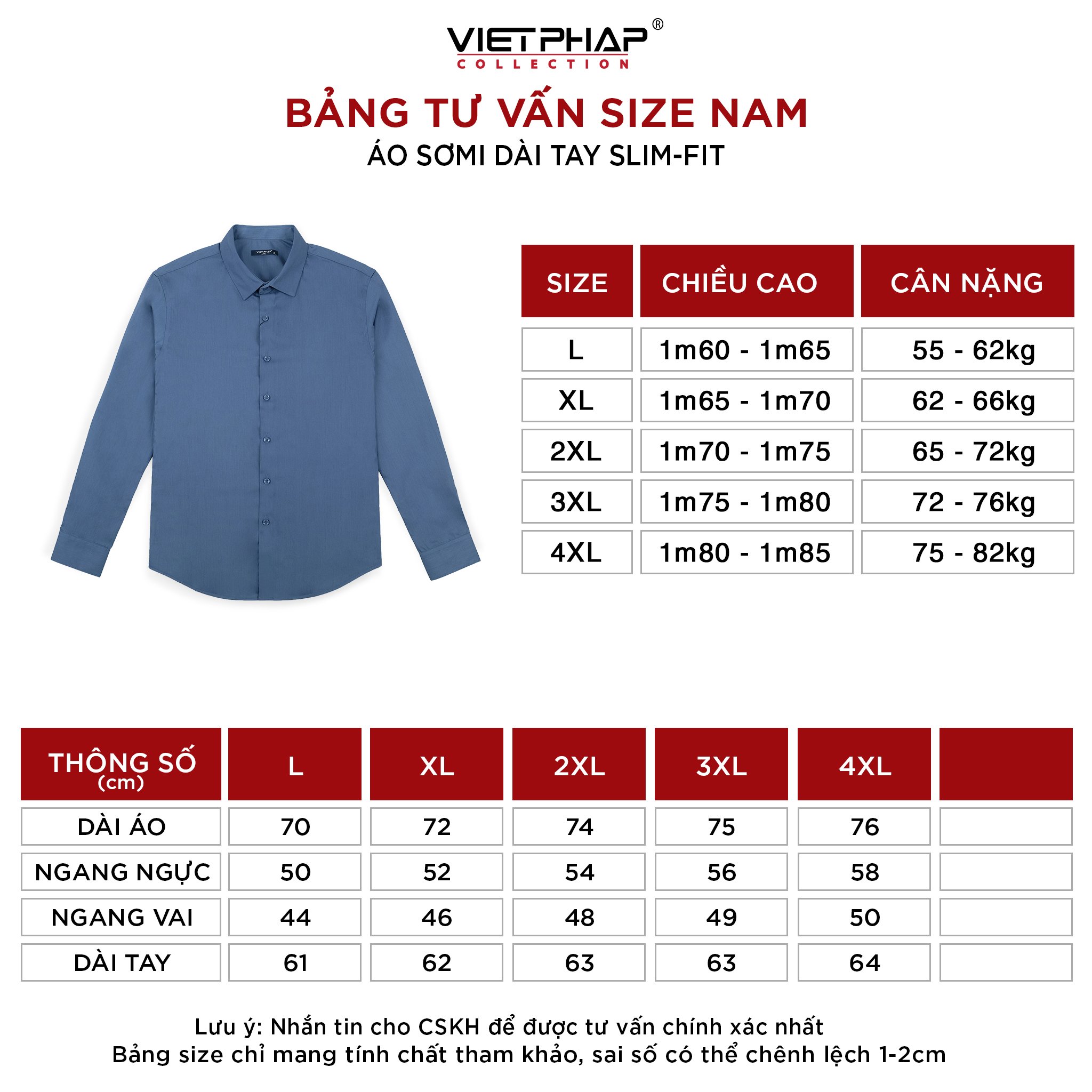Áo Sơ Mi Nam Dài Tay VIỆT PHÁP Form Regular Chất liệu Cotton Cao Cấp thoáng mát, thấm hút mồ hôi tốt  24101