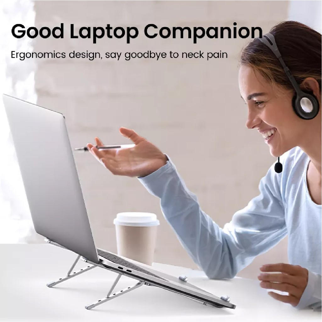 Giá đỡ laptop nhôm UGREEN 20642 - Điều chỉnh độ cao Tản nhiệt tốt cho laptop - Hàng nhập khẩu chính hãng