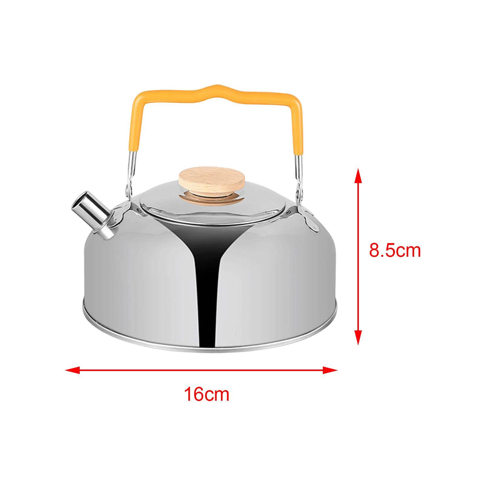 Water Boiler 1L Camping Water Kettle Teapot Coffee Pot Anti Scald Handle Teakettle Tea Pot Lightweight for Barbecue Mountaineering Campfire