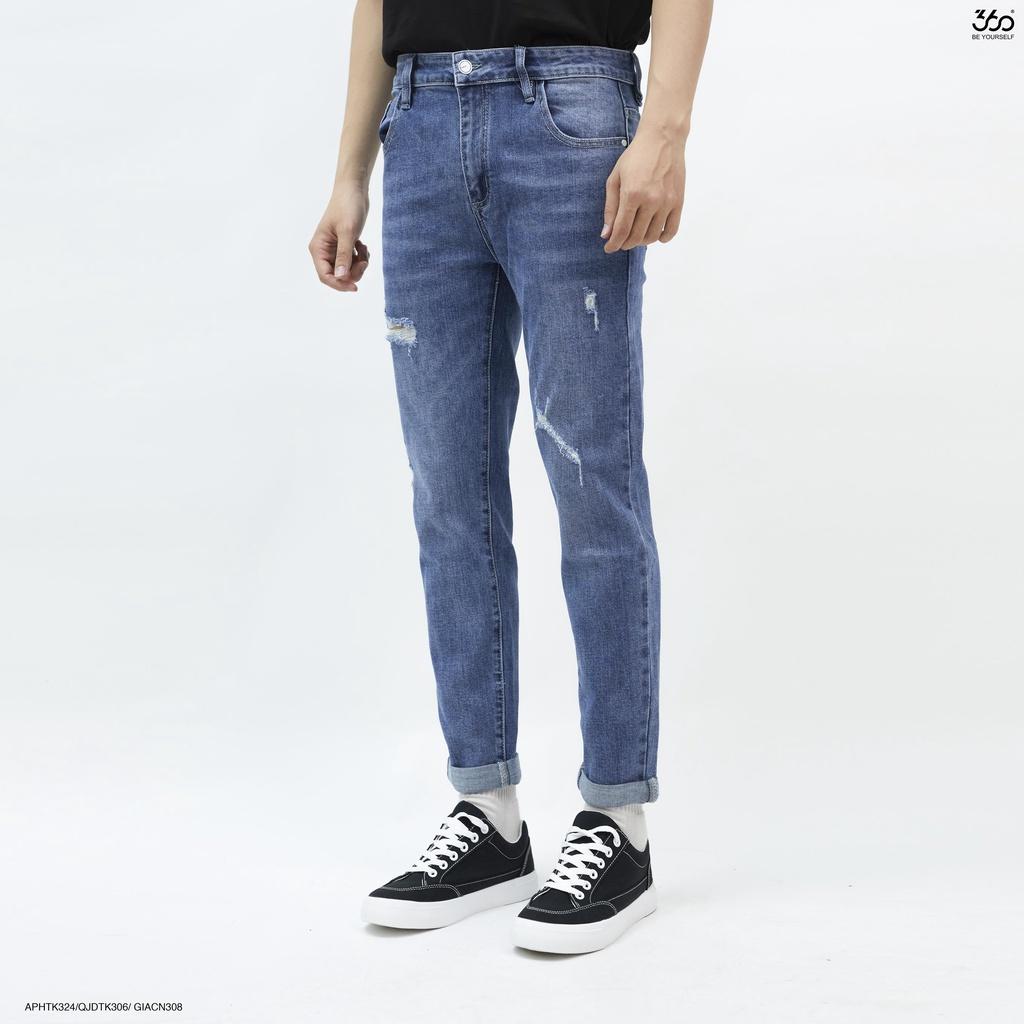 Quần jeans nam local brand 360 BOUTIQUE màu xanh navy - QJDTK306