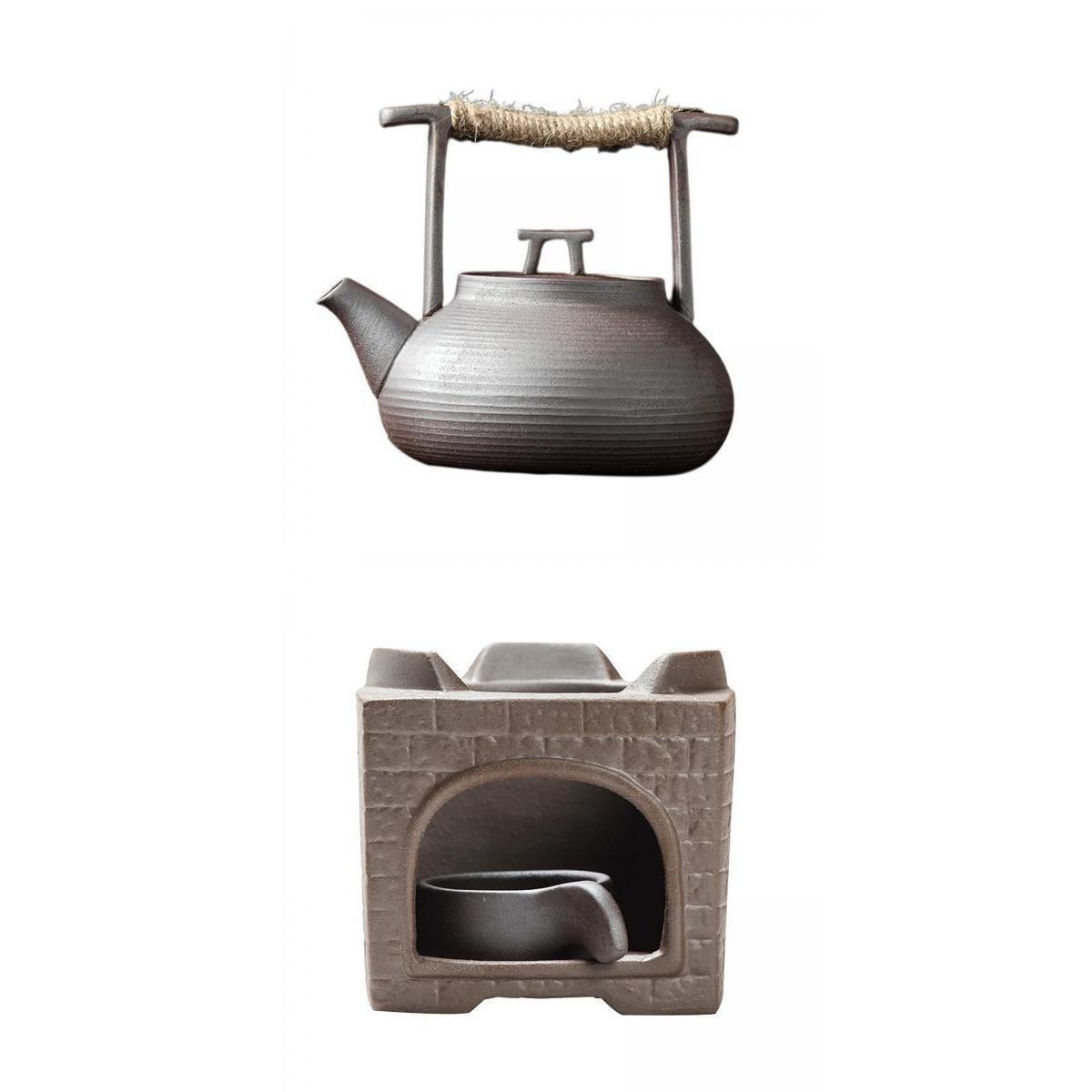 Ceramic Tea Kettle Handmade Teapot Warmer Teapot for Kitchen
