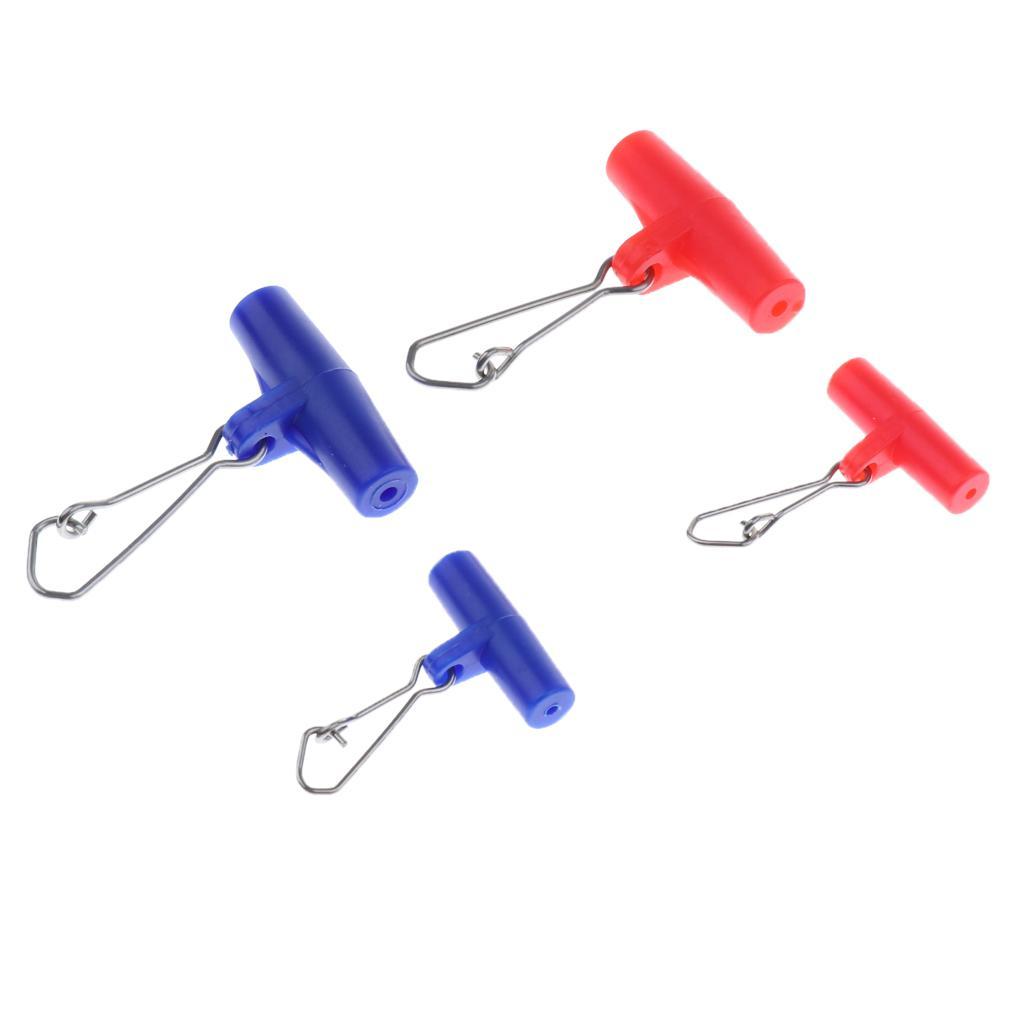 20Pcs Zip Slider High-strength Fishing Line Sinker Slider Slides with Hooked Snap S & L