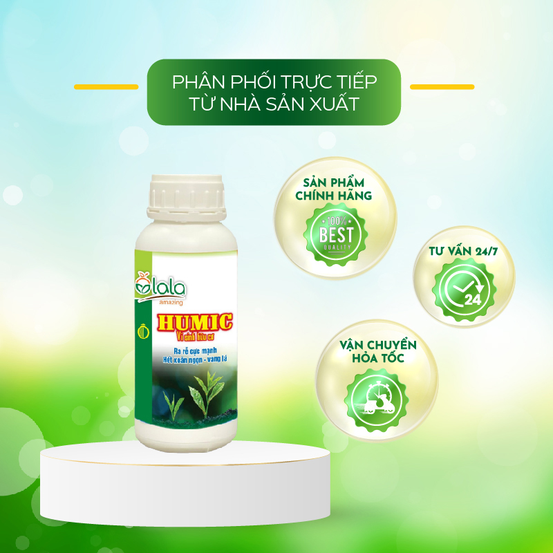 Chế phẩm sinh học giúp ra rễ mạnh, cải thiện vàng lá, xoăn ngọn - Ô Humic 500ml