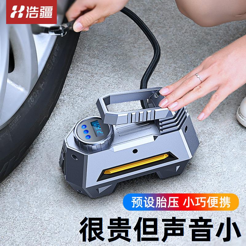 Giá thấp nhất máy bơm không khí gắn trên xe máy bơm không khí xe hơi hai xi lanh áp suất cao lốp xe di động máy bơm không khí lốp xe đa chức năng