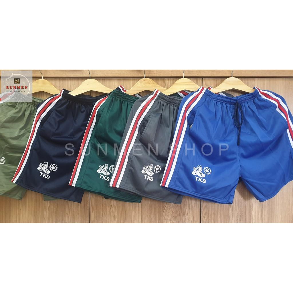 Quần Đùi Nam Thể Thao Ngắn 3 Kẻ Sọc Đẹp Có Túi Bên Vải Thoáng Mát SUNMEN QDN3S FreeSize Từ 45 - 65kg