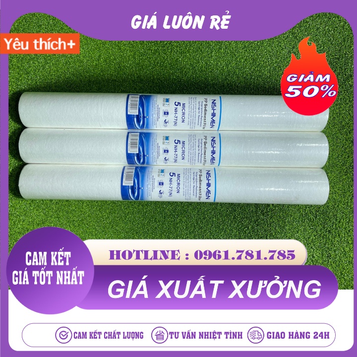 Lõi Lọc PP 20" Xuất Xứ Malaysia Cấu Tạo Từ Polypropylene