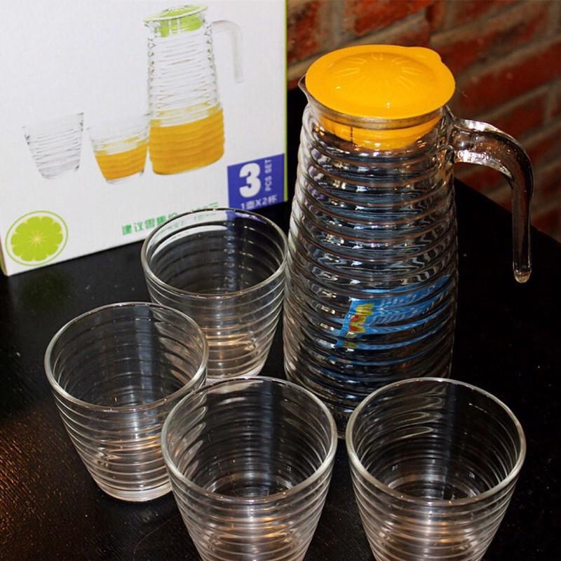Bộ Bình Và 4 Ly Thuỷ Tinh Uống Nước Cao Cấp