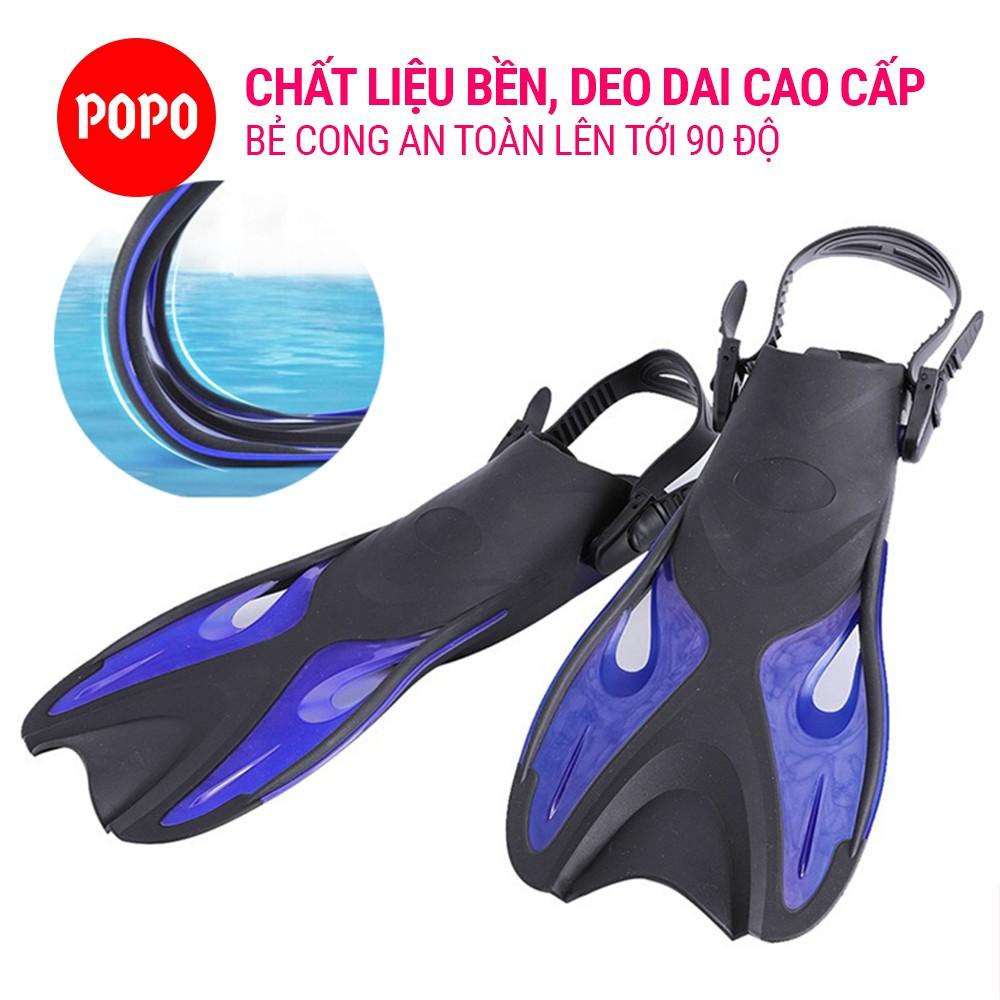 Chân vịt lặn biển cho thợ lặn chuyên nghiệp DF09 POPO dây đeo có điều chỉnh chống trơn trượt