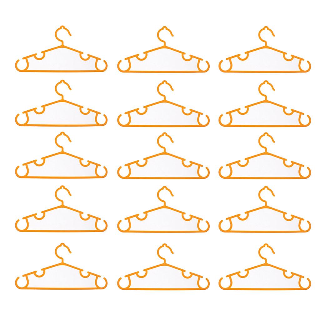 Plastic Coat Clothes Garment Trousers Hangers for Kids Baby Yellow