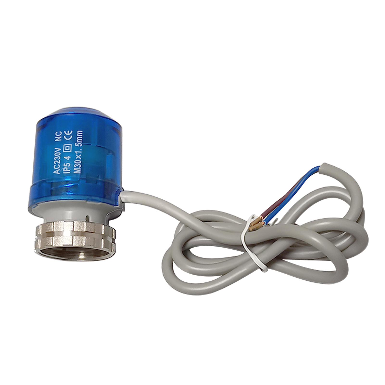 Thermal Actuator AC 230V Normally Close Electric Actuator M30 * 1.5 Thread for Floor Heating Thermostat